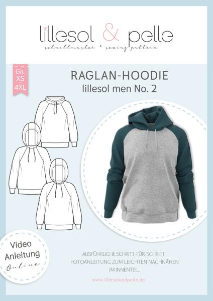 Herren - Papierschnittmuster lillesol men Raglan-Hoodie No. 2